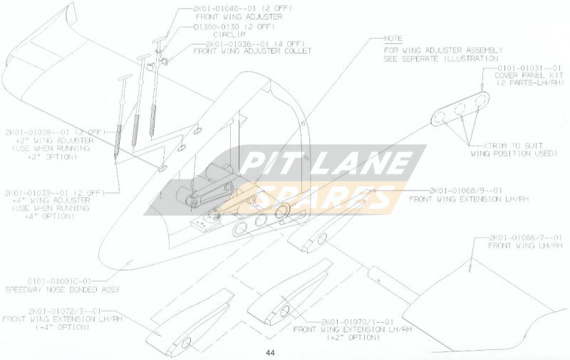 SPEEDWAY NOSE ASSEMBLY Diagram